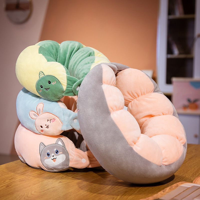 ネックピロー 癒し動物かわいい低反発ネックピロー
