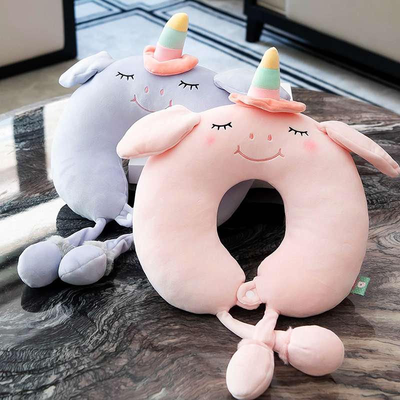 ネックピロー おやすみユニコーン ふわもち頸椎枕
