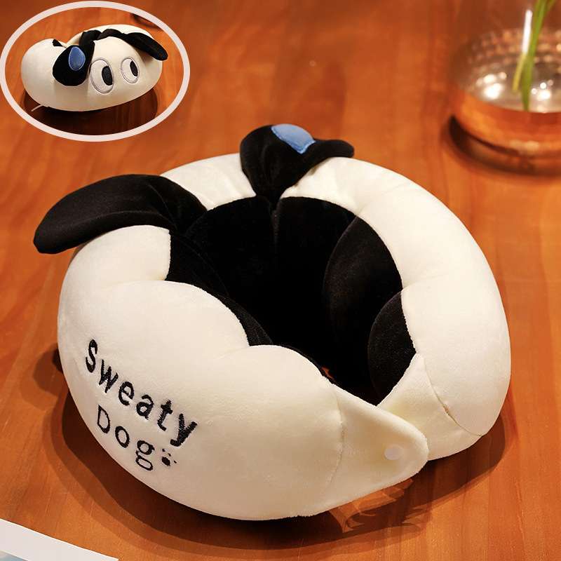 ネックピロー もちもちうさぎとねこのおやすみまくら