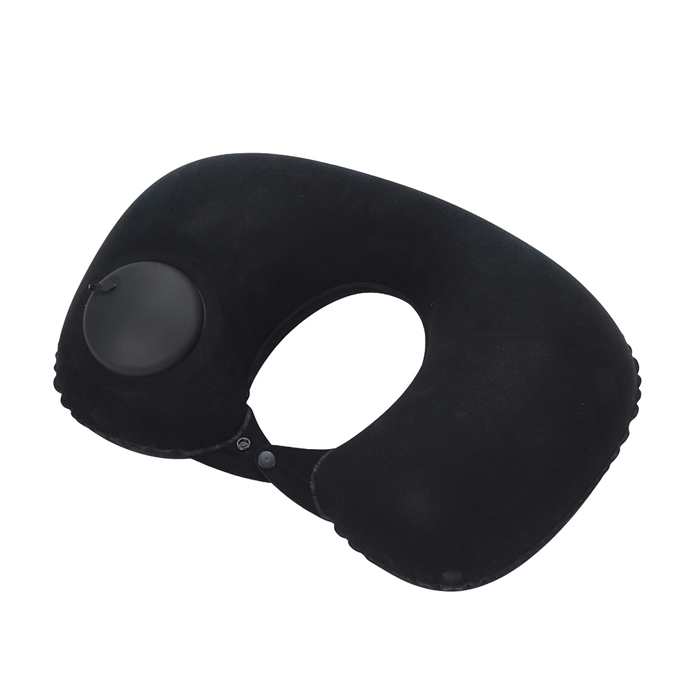 ネックピロー 手動ポンプ内蔵型簡単膨張式ネックピロー