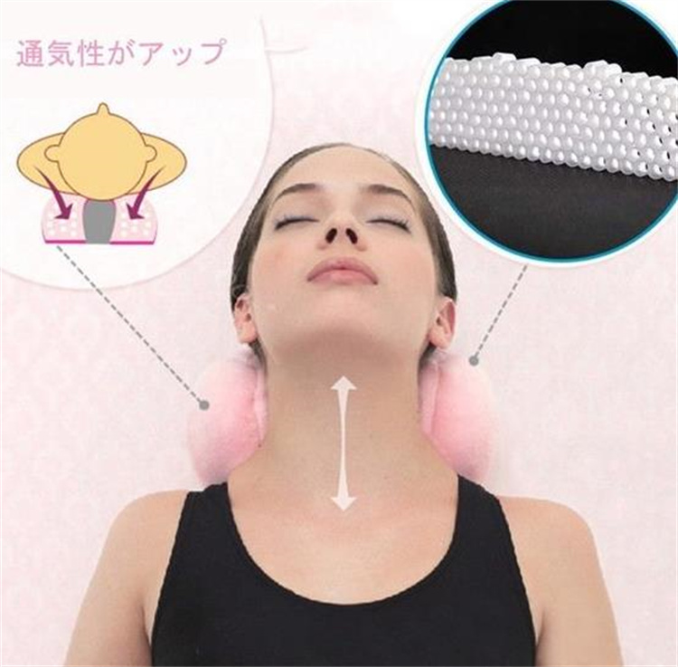 ネックピロー 低反発記憶綿首枕 頚椎サポート緩反発枕