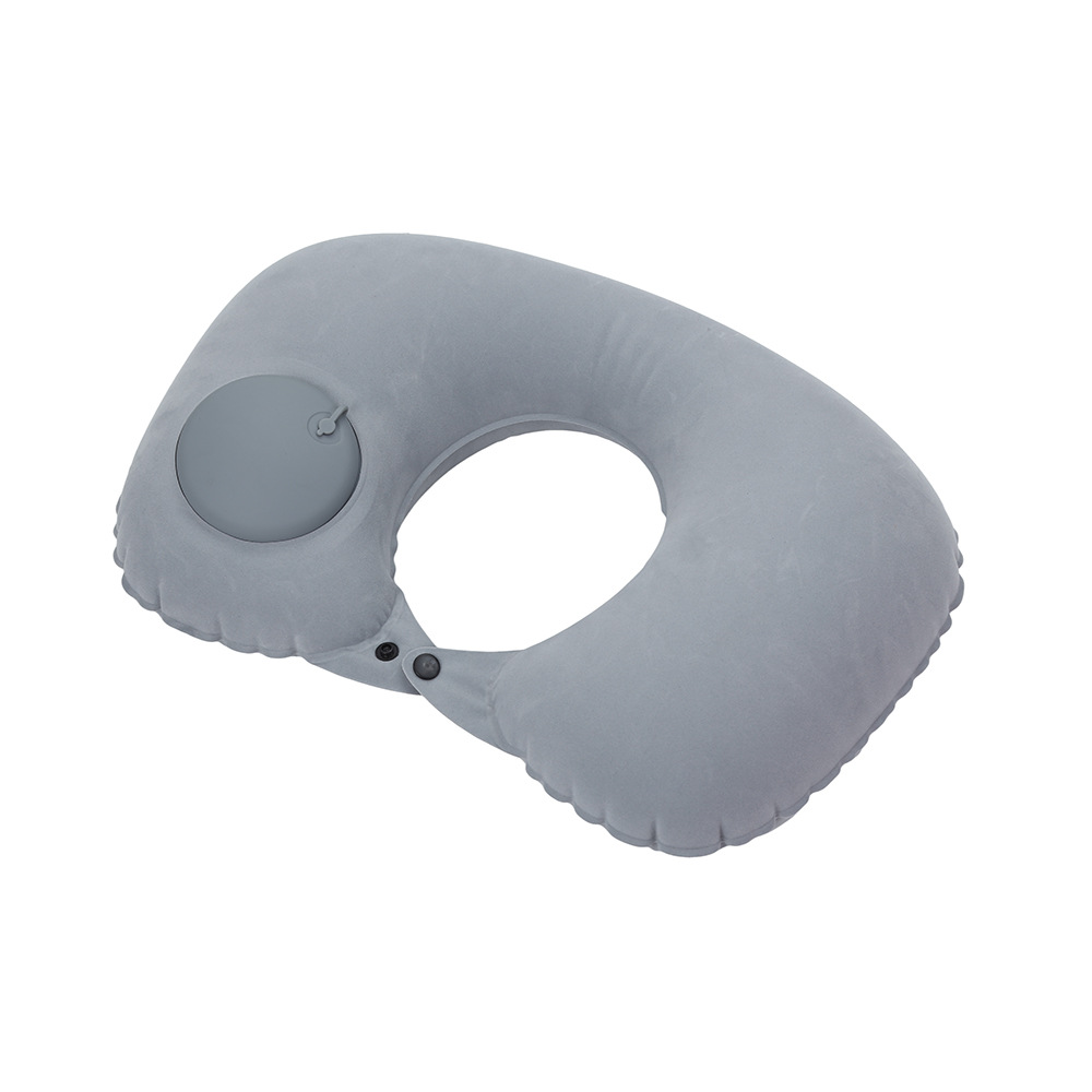 ネックピロー 手動ポンプ内蔵型簡単膨張式ネックピロー