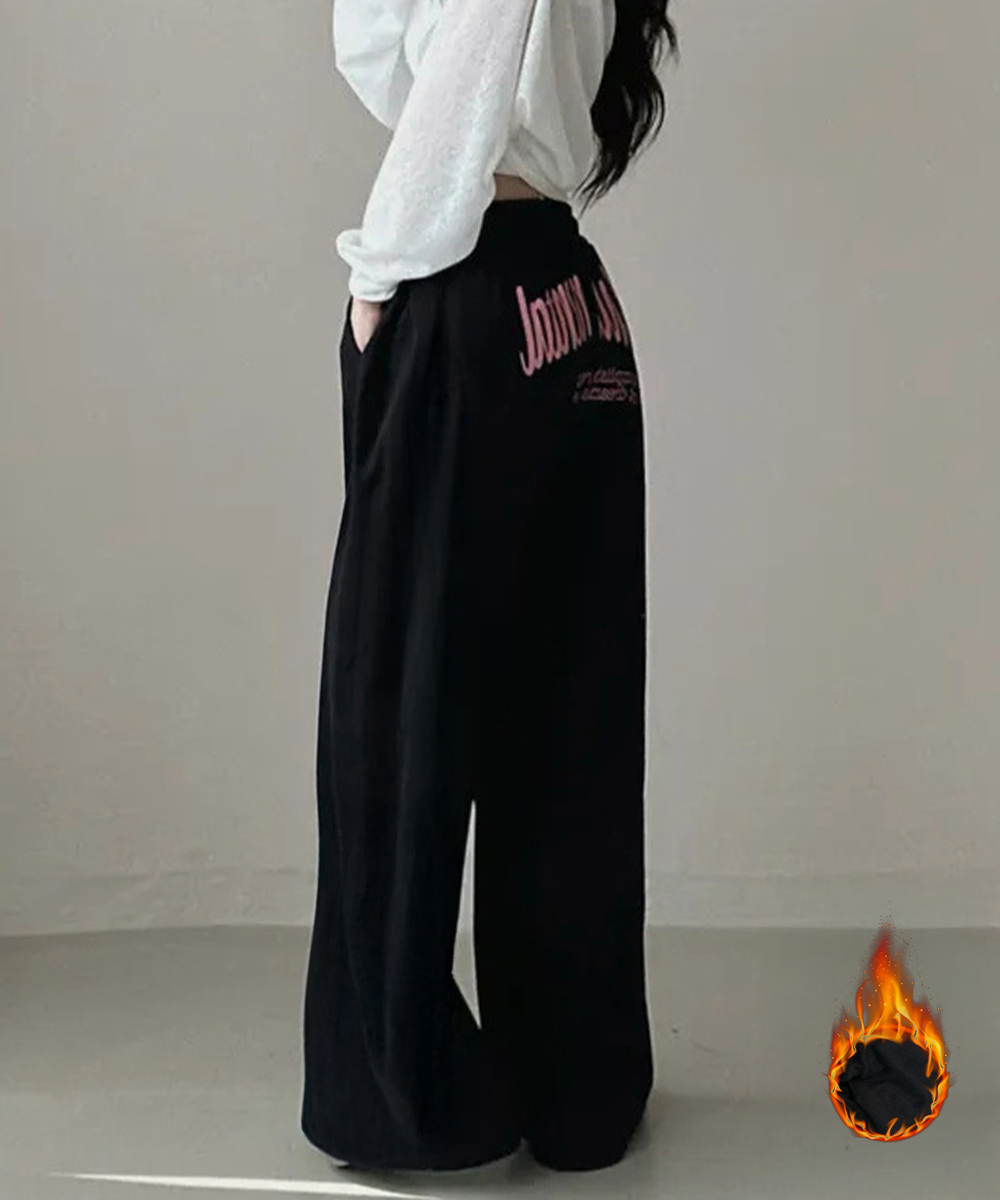 スウェットバックプリントワイドパンツ