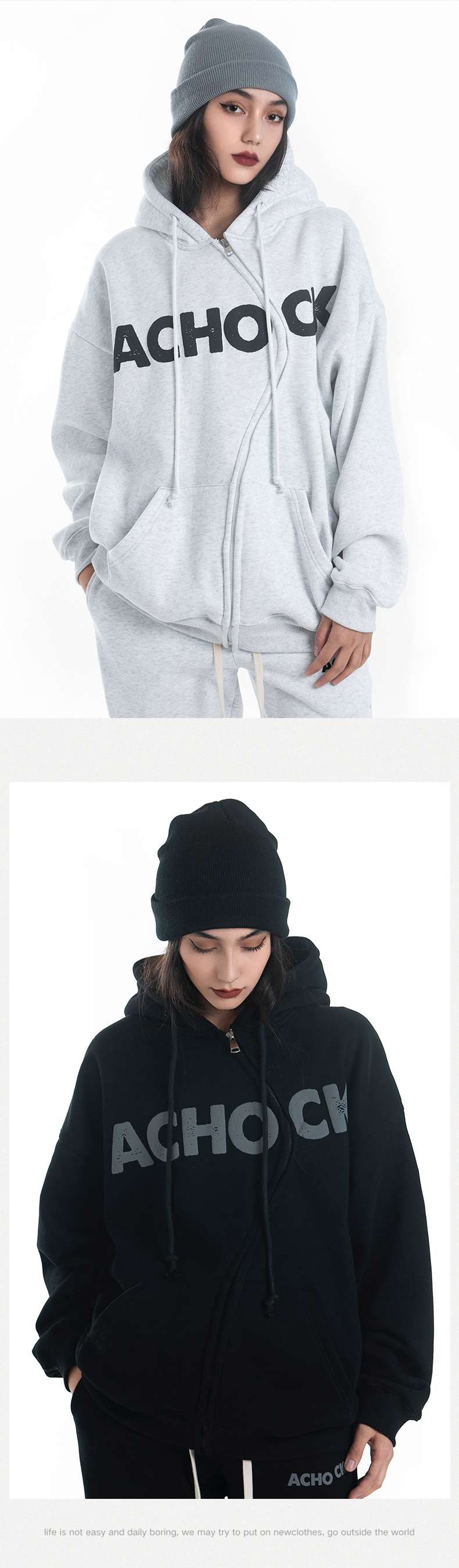 レディース スウェット ACHO CK ロゴ入りセットアップ