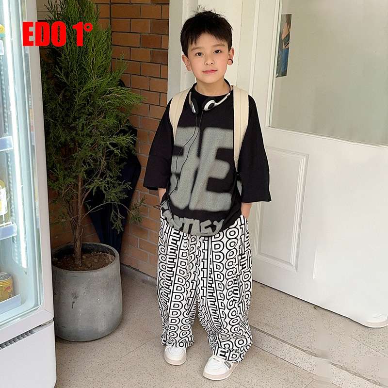 レディース スウェット EDO1°ロゴプリントワイドパンツ