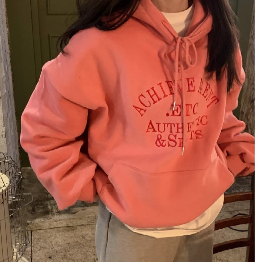 スウェット 文字柄プリント フード付き裏起毛パーカー