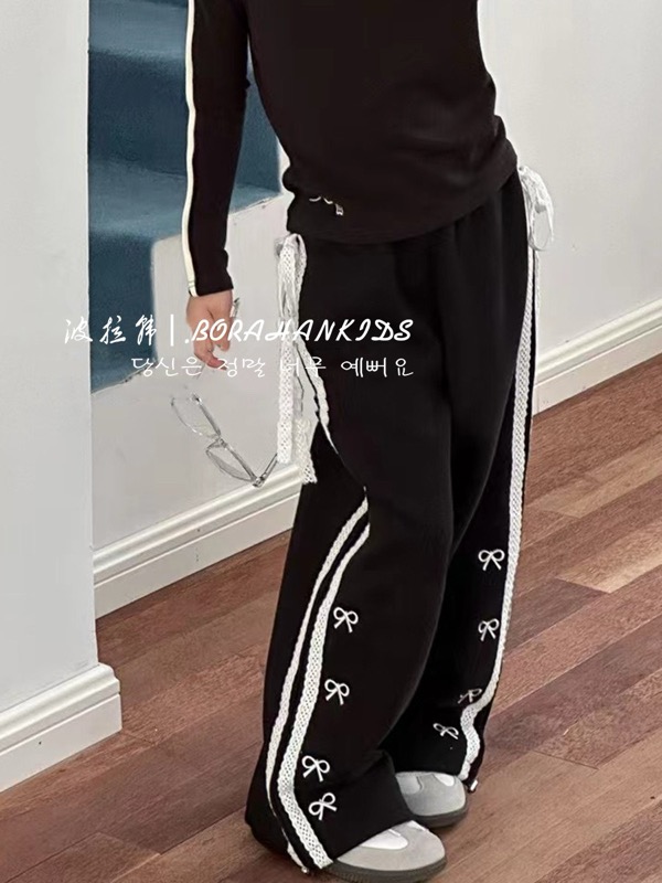 キッズ レース飾り スウェットパンツ 女の子