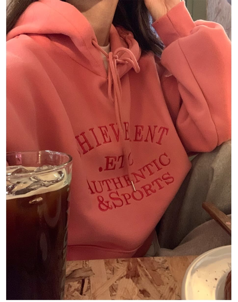 スウェット 文字柄プリント フード付き裏起毛パーカー