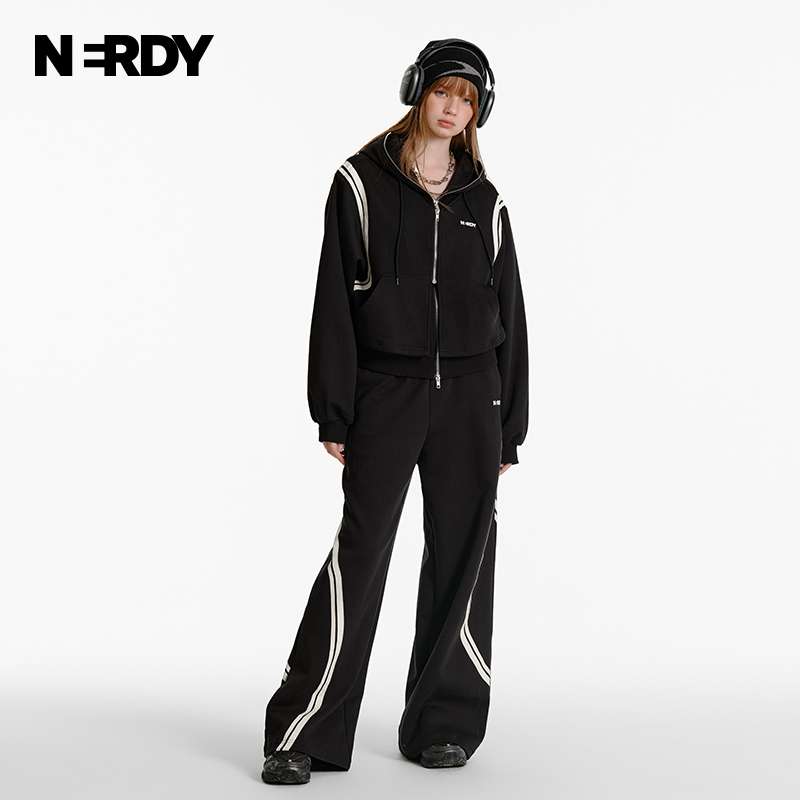 レディース スウェット NERDY スポーティーストライプ ツーピースセット