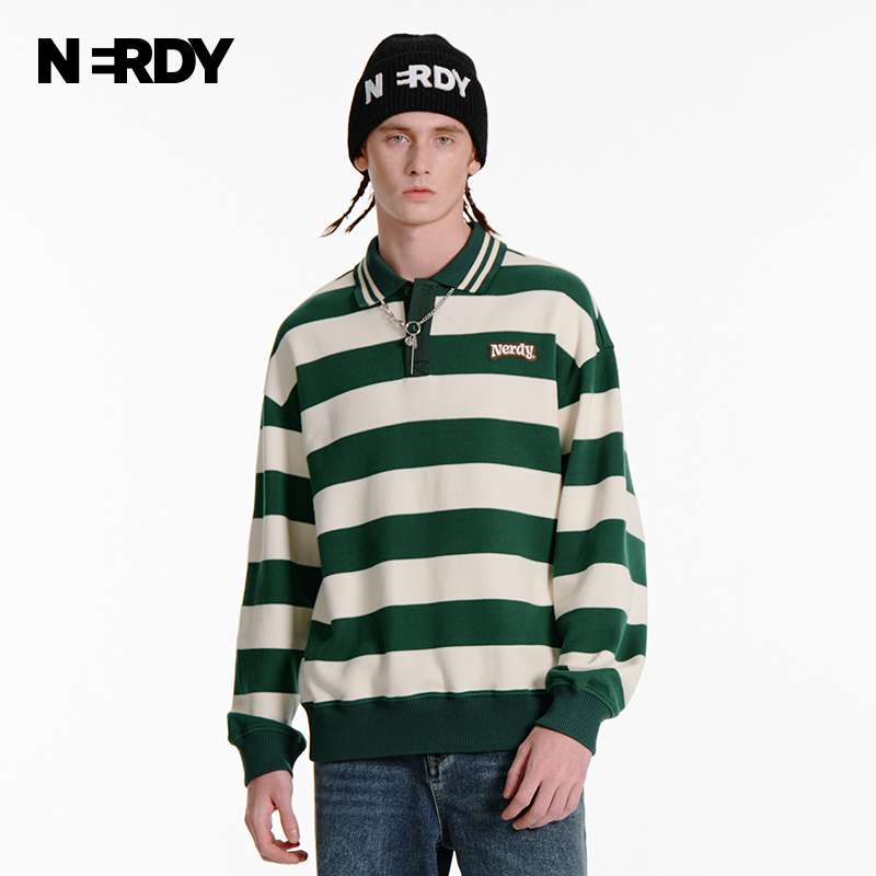 レディース NERDYボーダーポロスウェット