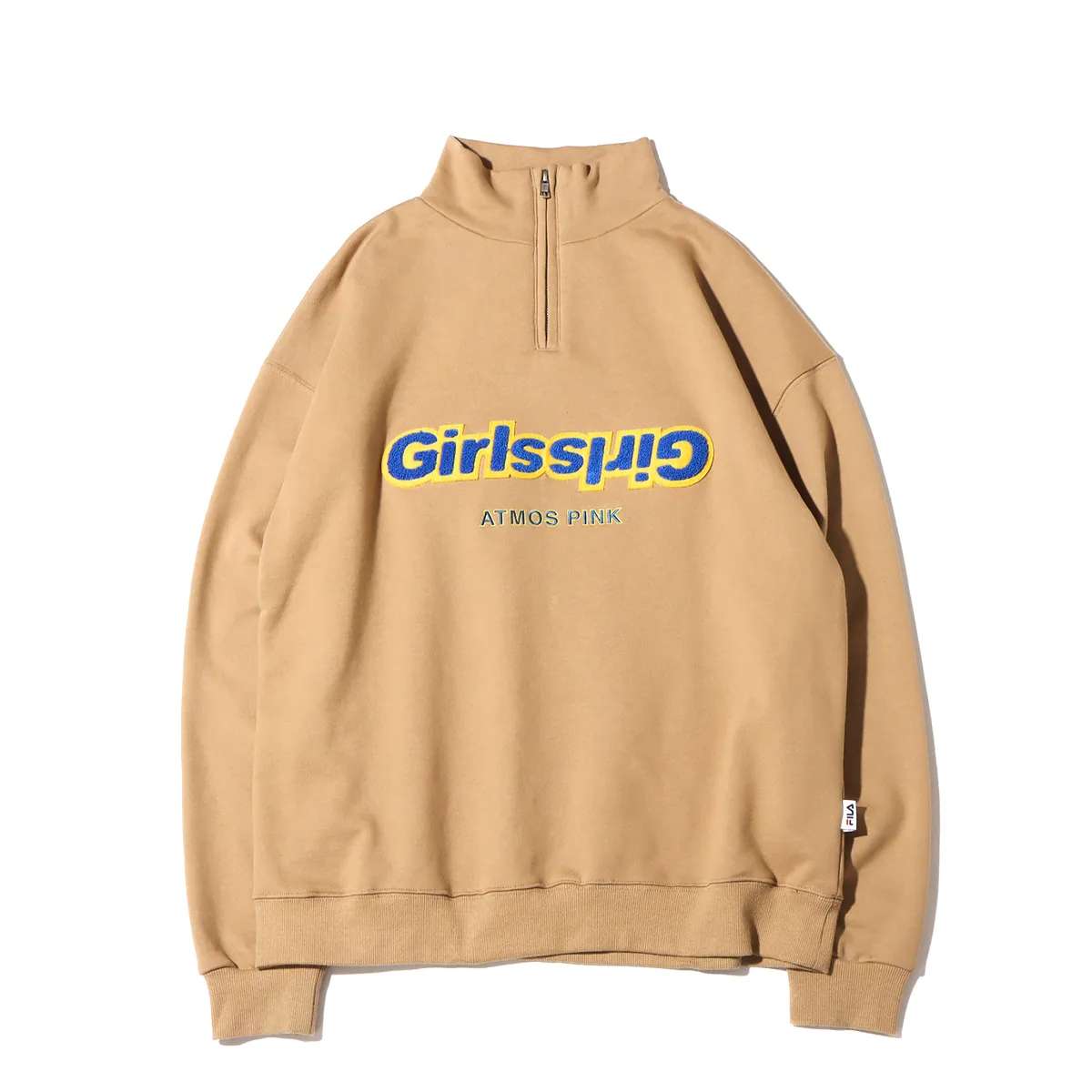 レディース ガールズリング ハーフジップ スウェットトップス