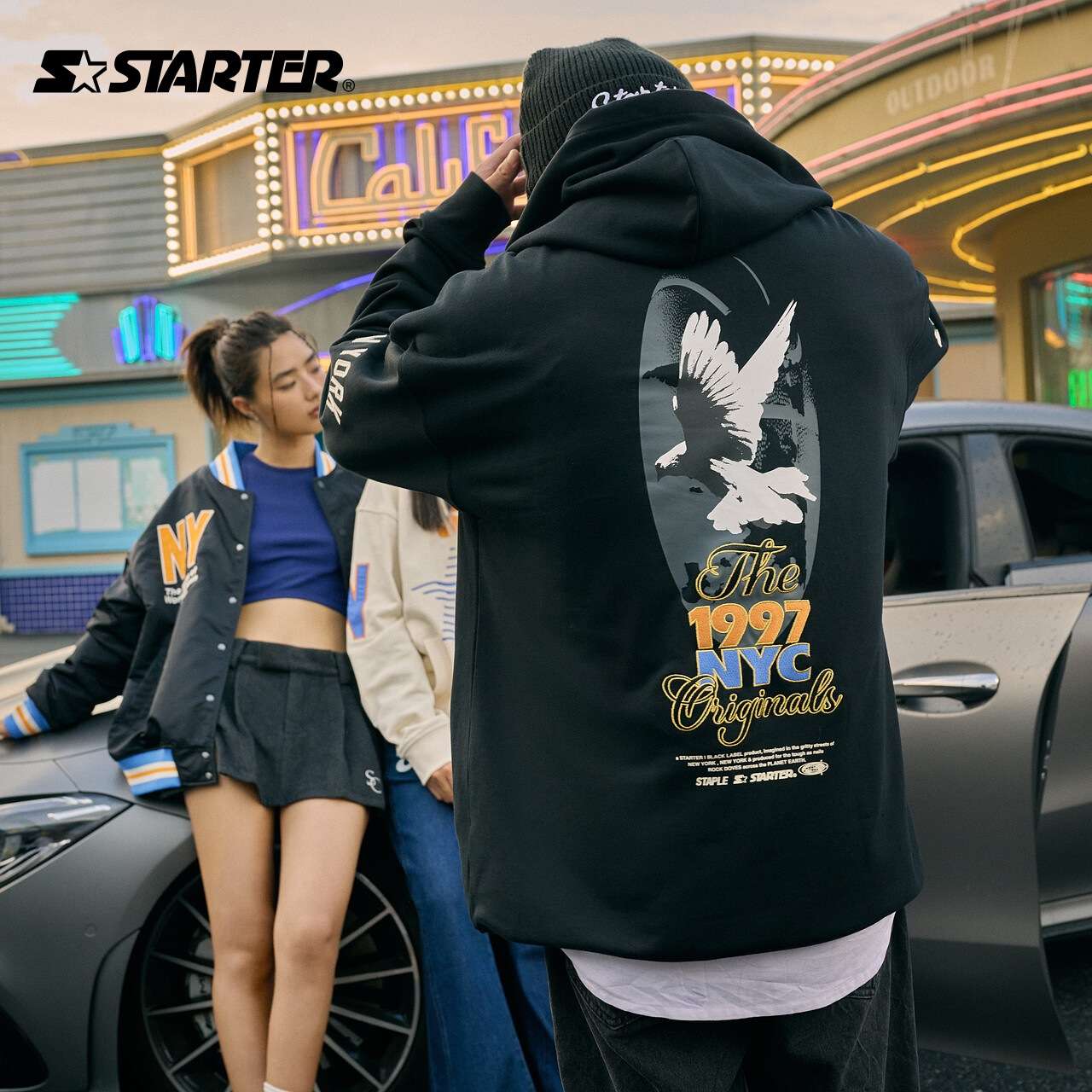 レディース スウェット STARTER NYC オリジナルズ フーディー