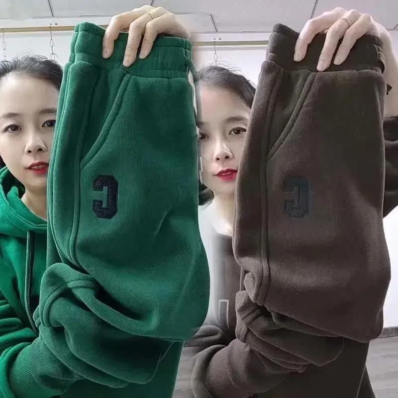 レディース スウェット ゆったりシンプルアクティブパンツ