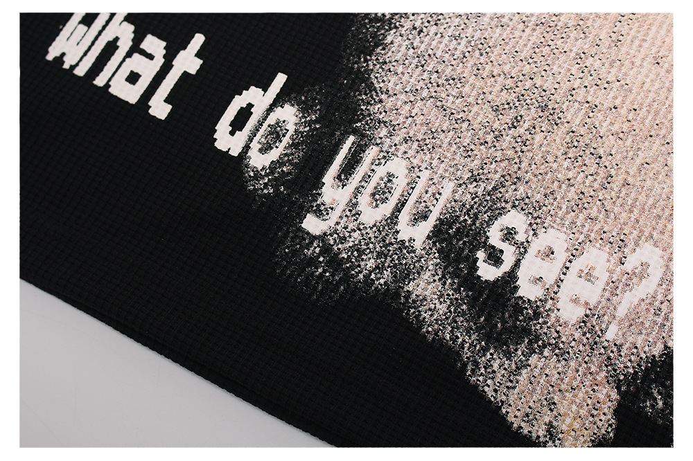 スウェット猫柄プリント長袖 クルーネック   