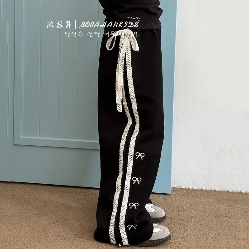 キッズ レース飾り スウェットパンツ 女の子