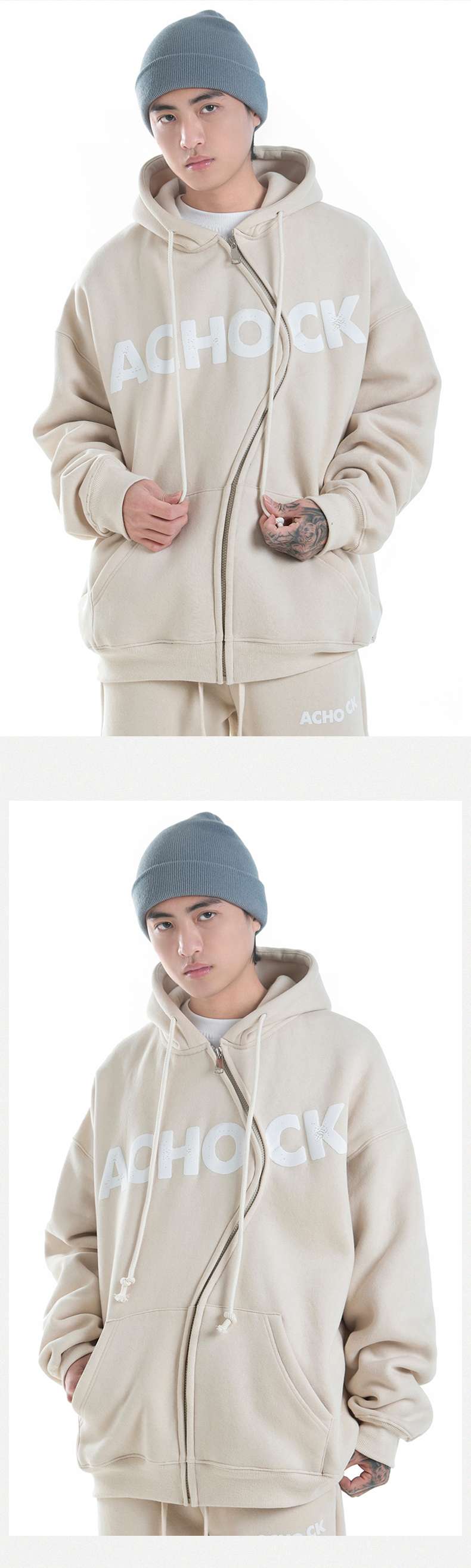 レディース スウェット ACHO CK ロゴ入りセットアップ