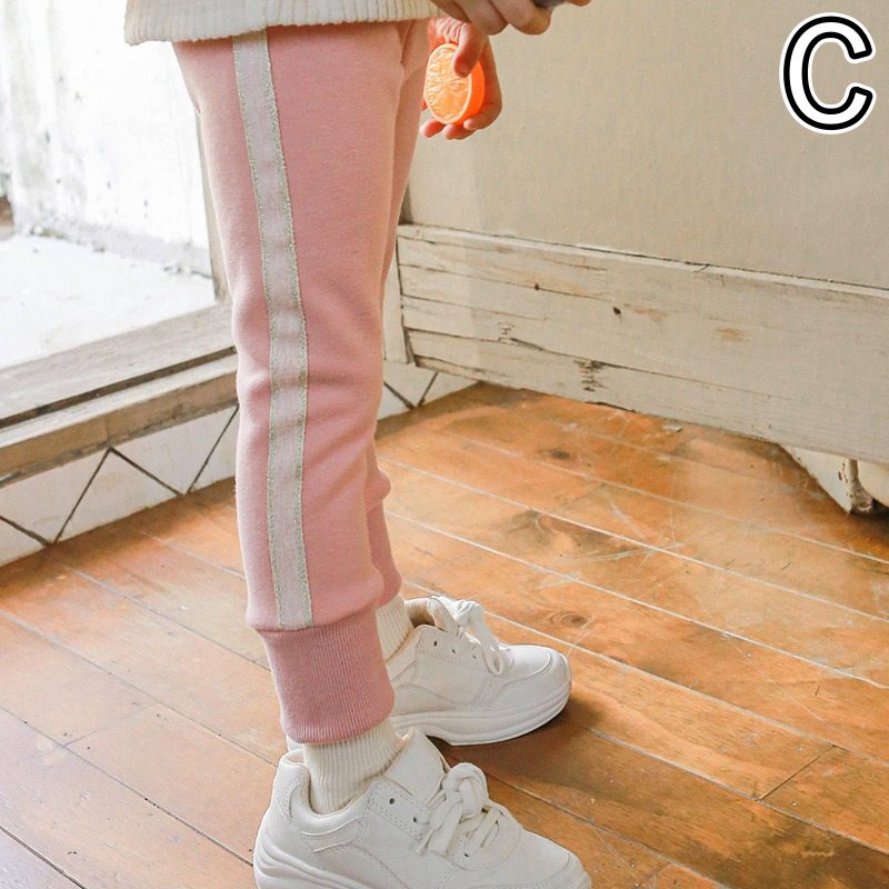キッズ サイドライン スウェットパンツ 裏起毛