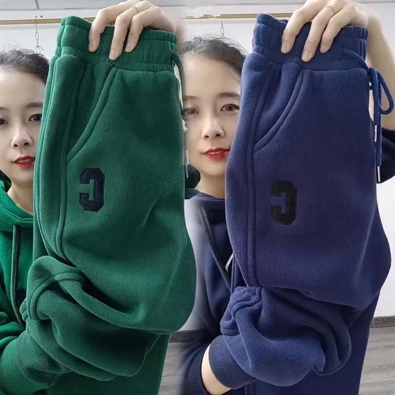レディース スウェット ゆったりシンプルアクティブパンツ