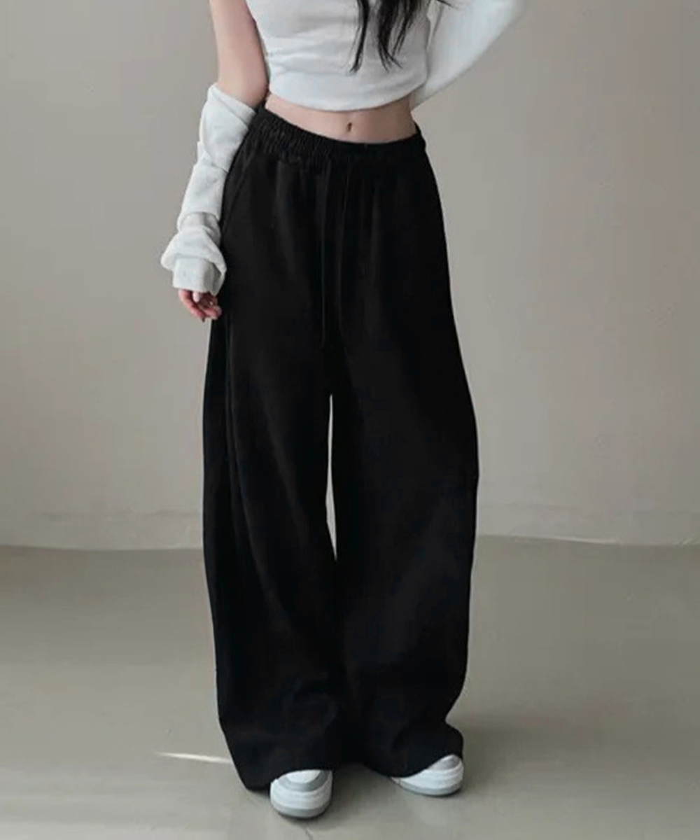 スウェットバックプリントワイドパンツ