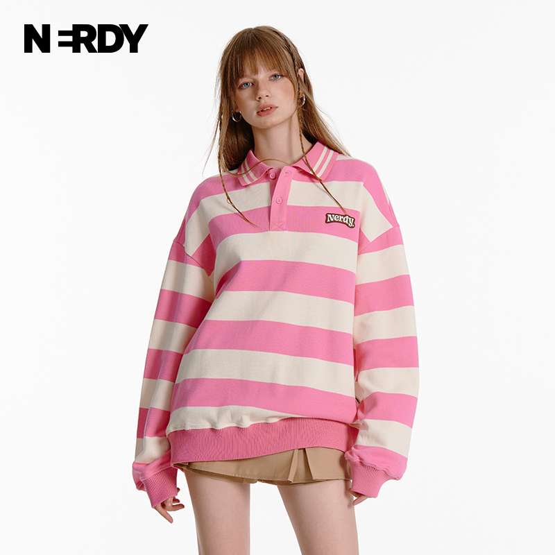 レディース NERDYボーダーポロスウェット