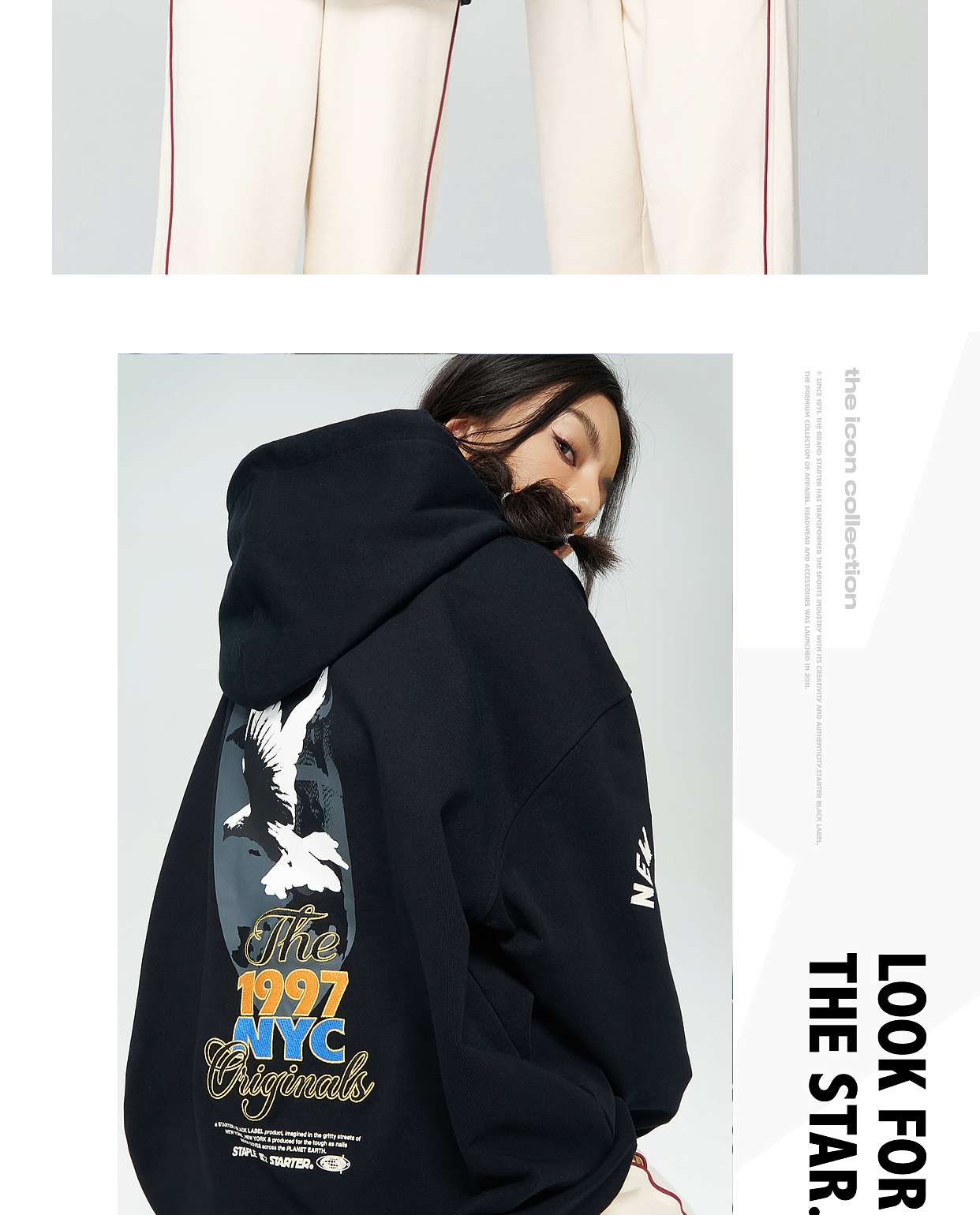 レディース スウェット STARTER NYC オリジナルズ フーディー