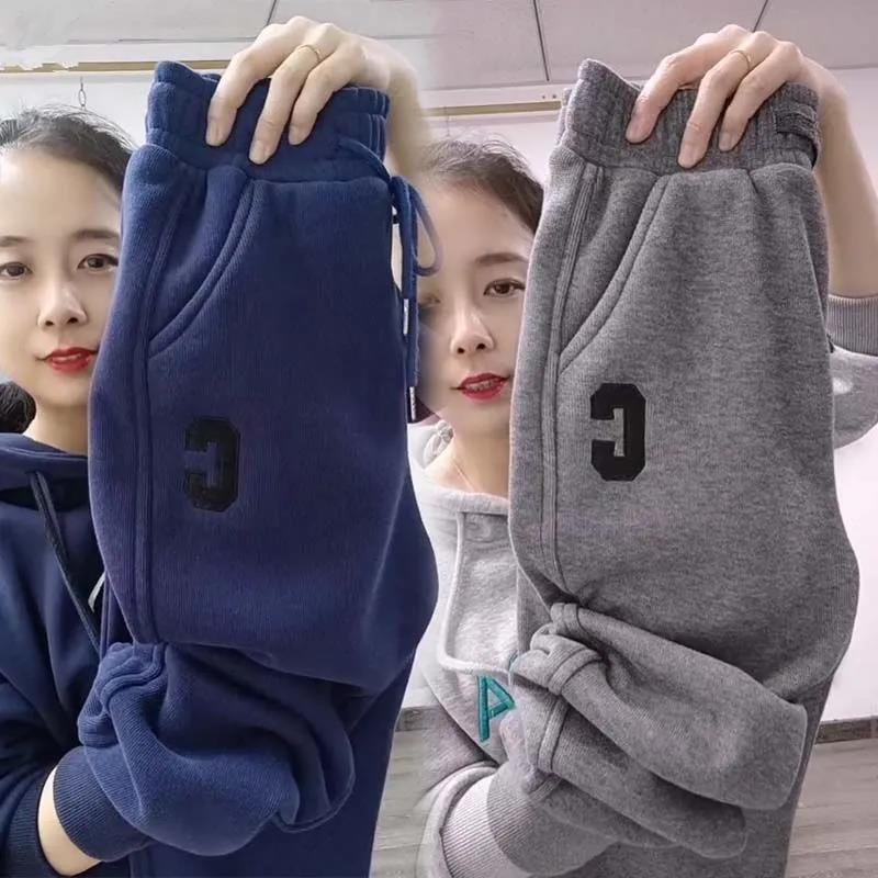 レディース スウェット ゆったりシンプルアクティブパンツ