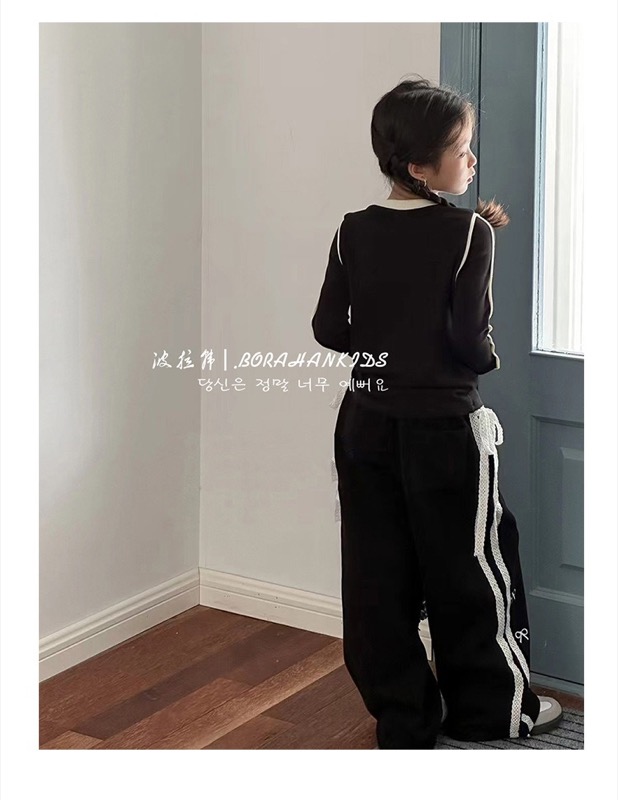 キッズ レース飾り スウェットパンツ 女の子