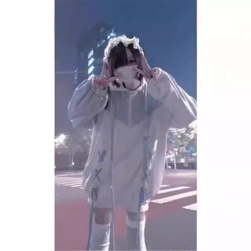 スウェット キッズ ねこ耳フード ジップアップパーカー 子供服