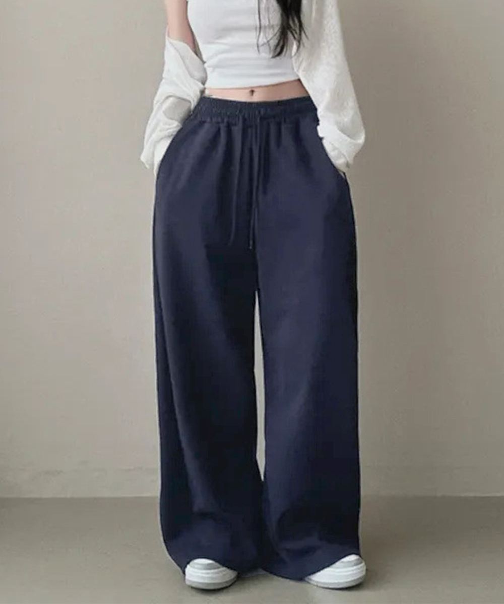 スウェットバックプリントワイドパンツ