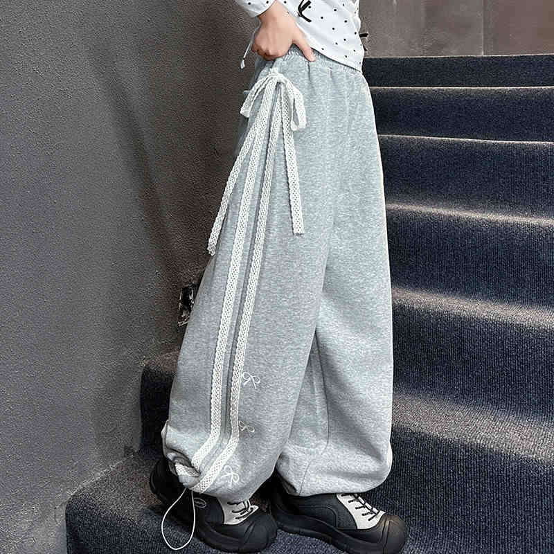 キッズ レース飾り スウェットパンツ 女の子