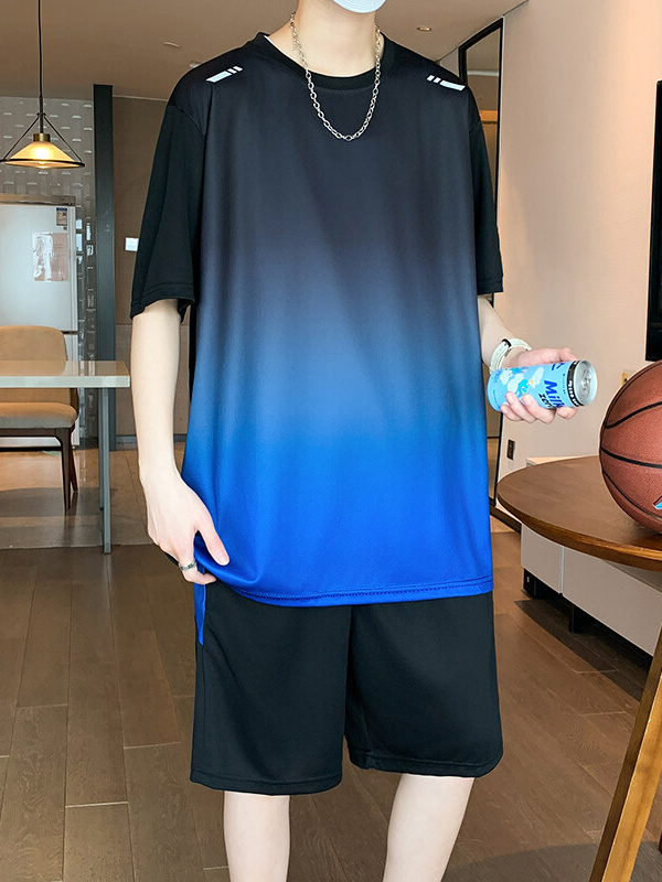 スウェットメンズ グラデーションスポーツセットアップ