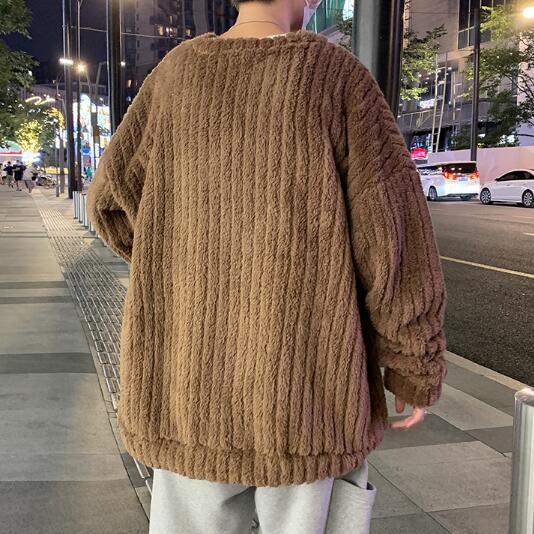 スウェットメンズ 秋冬メンズ ボア素材 防寒トレーナー スウェット