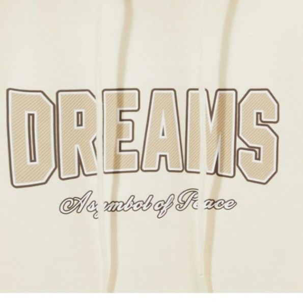 スウェットメンズ DREAMS 刺繍入りプルオーバーパーカー