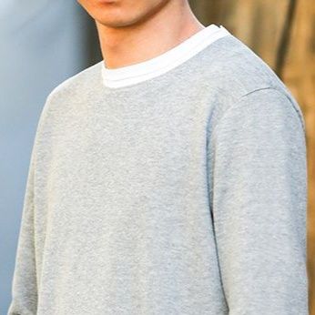 スウェットメンズ 重ね着風シンプルスウェット