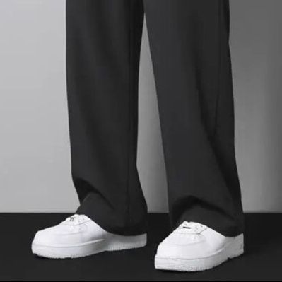 スウェットメンズ 視覚増高ワイドスウェットパンツ