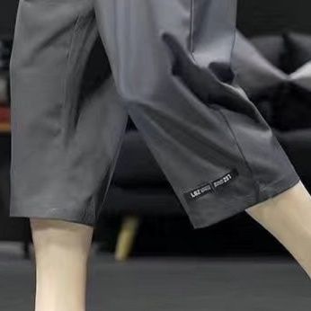 スウェットメンズ 七分丈ゆったりスウェットパンツ