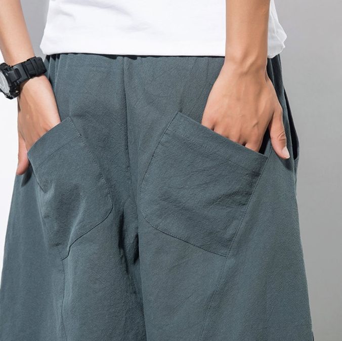 スウェットメンズ 立体デザイン ゆったりスウェットパンツ