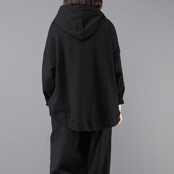 スウェットメンズ 袖プリント入りゆったりシルエットプルオーバーフード付き裏毛トップス