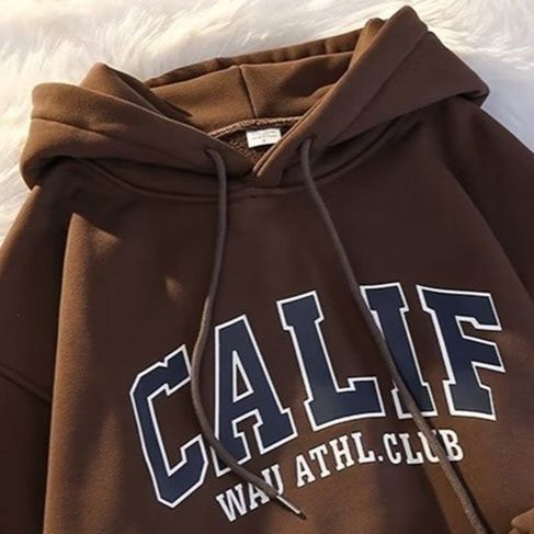 スウェットメンズ カレッジロゴプリント裏起毛プルオーバーパーカー