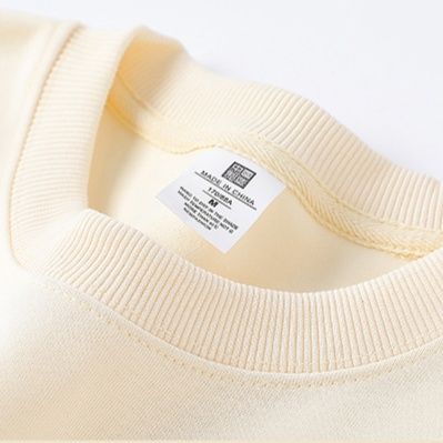 スウェットメンズ ゆったりシルエット無地クルーネック裏毛トレーナー