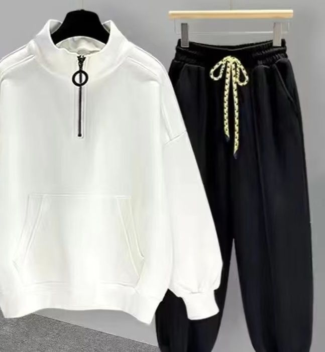 スウェットメンズ ハーフジップデザインスウェット上下セット