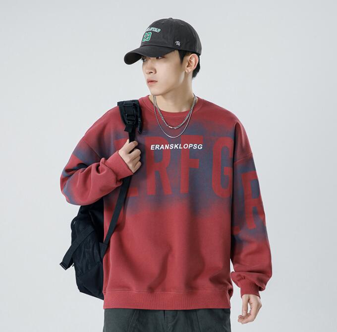 スウェットメンズ メンズ スウェット トレーナー 長袖 プリント クルーネック 秋