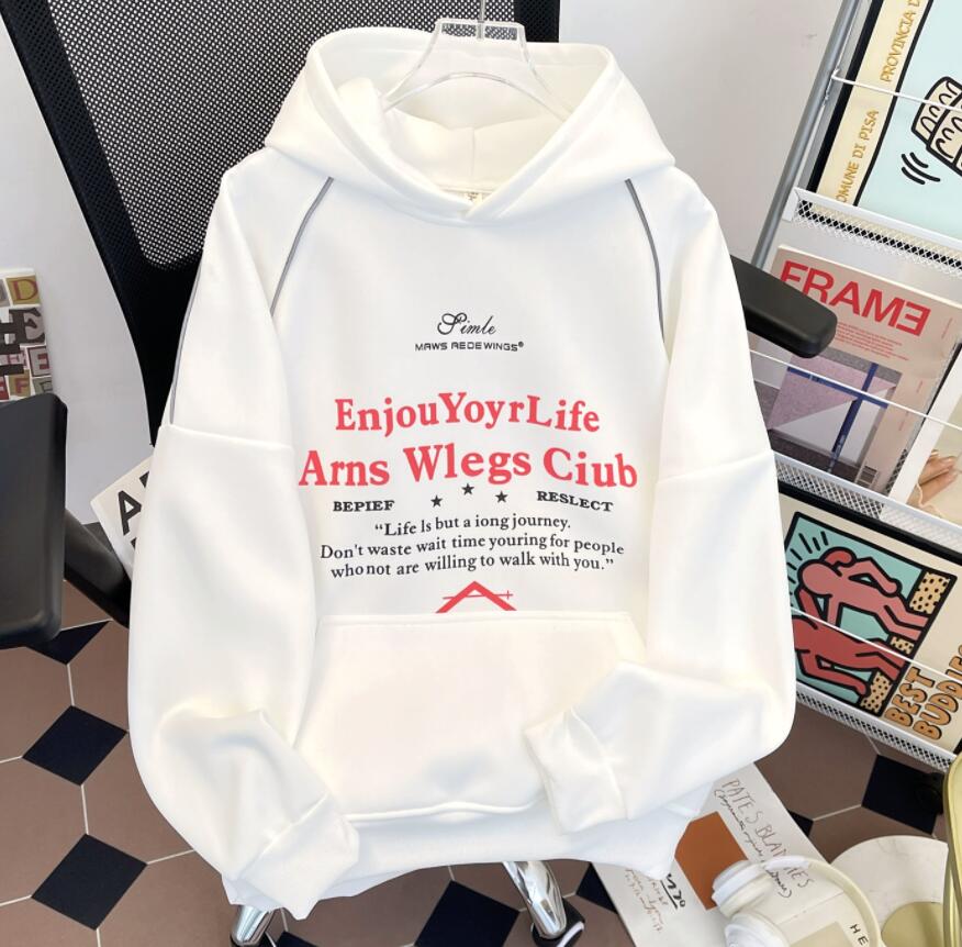 スウェットメンズ 秋冬メンズプルオーバーパーカー文字プリント