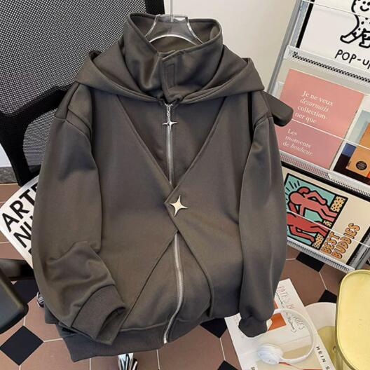 スウェットメンズ メンズ 重ね着風 フード付きスウェット カジュアル