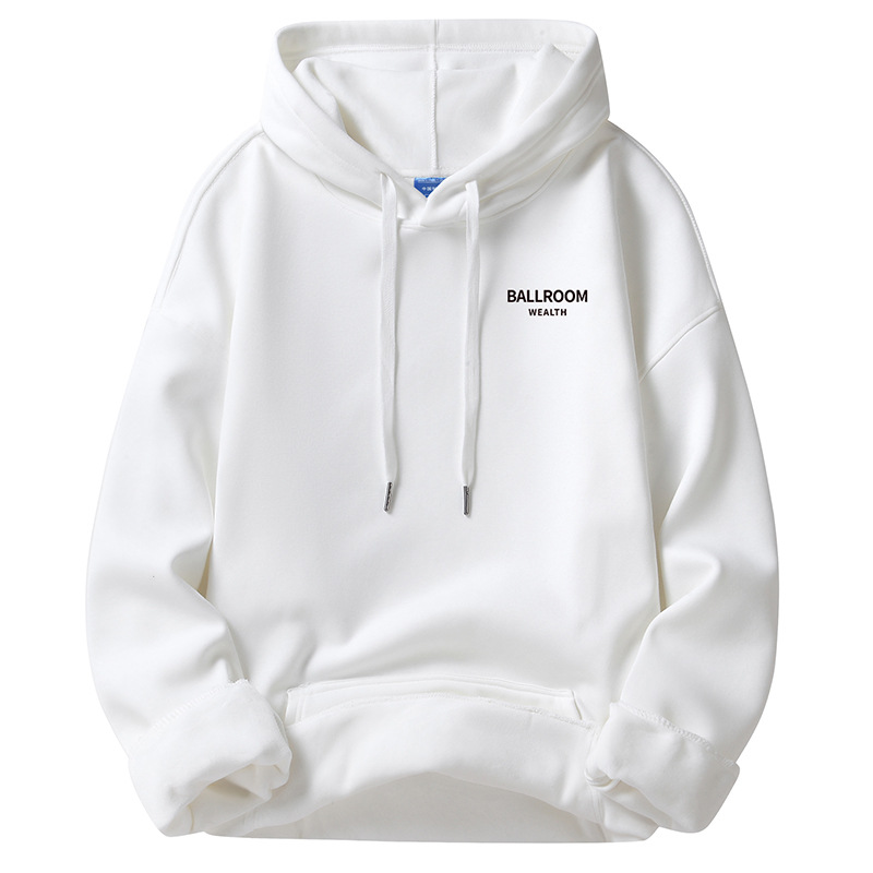 スウェットメンズ 裏起毛フーデッドプルオーバーパーカー