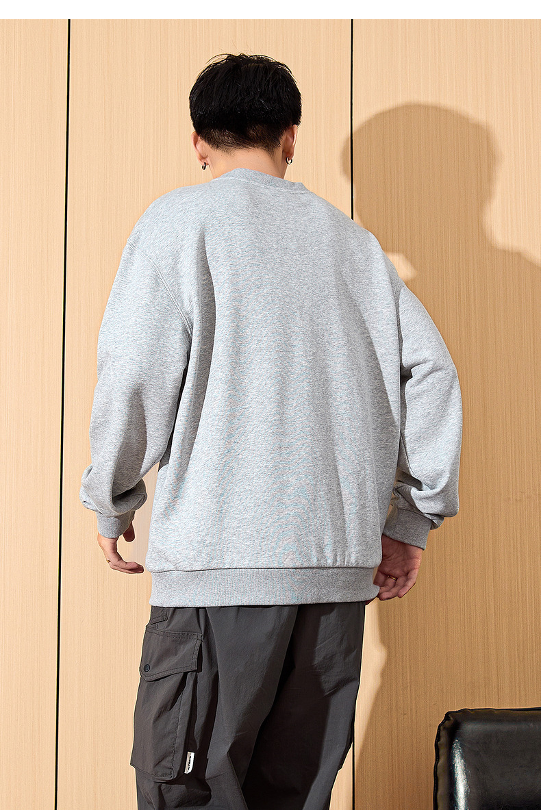スウェットメンズ スウェットメンズ シンプル刺繍入りカジュアルトレーナー