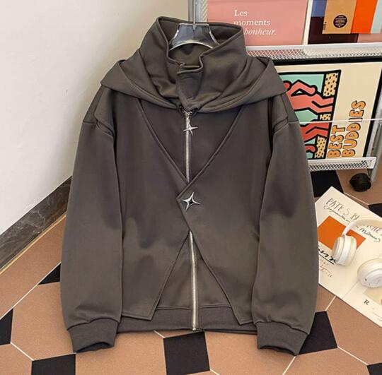 スウェットメンズ メンズ 重ね着風 フード付きスウェット カジュアル