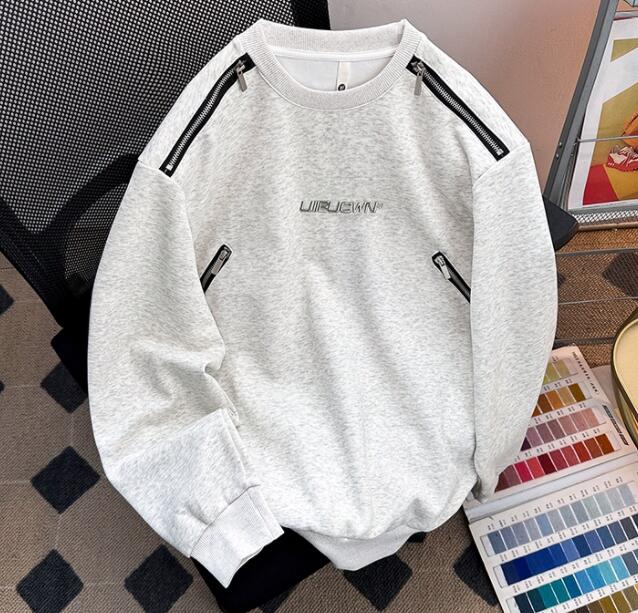 スウェットメンズ 秋冬メンズスウェット ジップデザイントレーナー