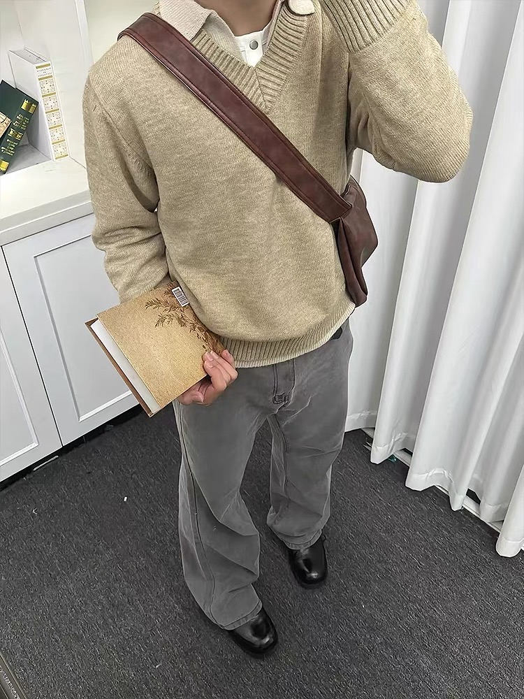 スウェットメンズ Vネック