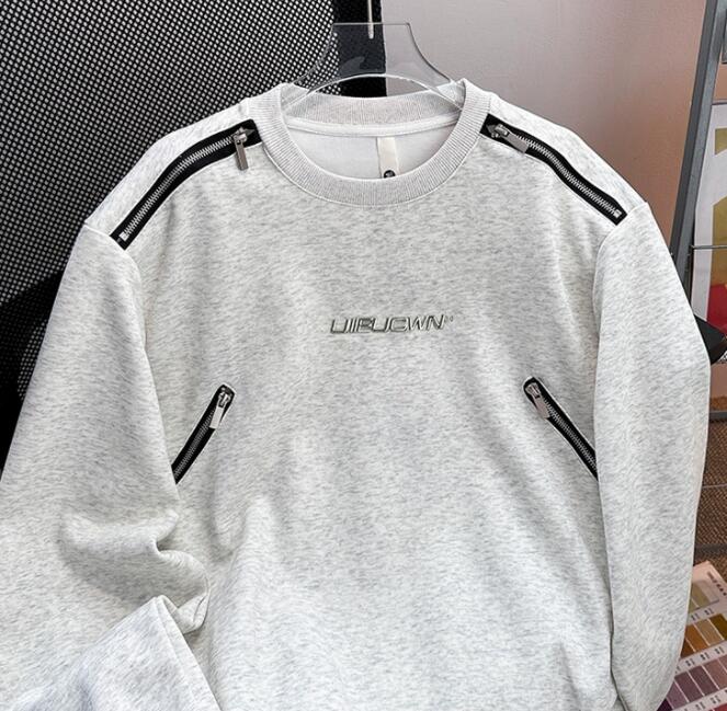 スウェットメンズ 秋冬メンズスウェット ジップデザイントレーナー